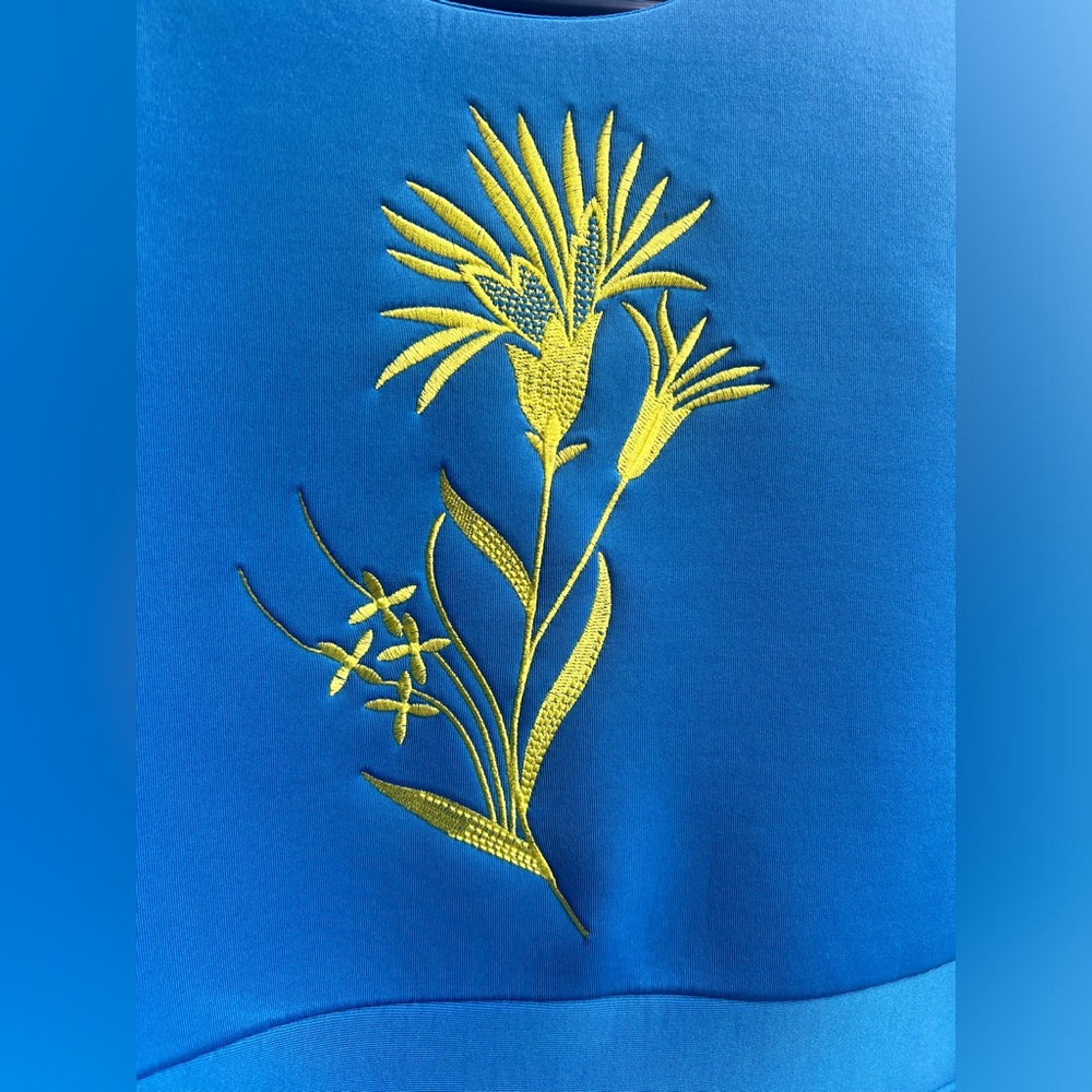 🆕🦋🌼 Cynthia Rowley Electric Blue Embroidered Fit & Flare Mini Dress Size 6 Prom - Picture 8 of 13